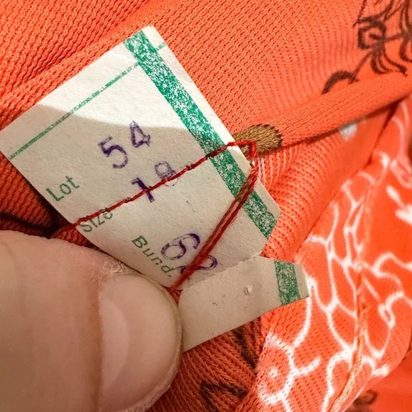 Vintage 70s Coral Orange Floral Maxi Dress Ruffle Flutter Sleeve Boho Size 10 - Picture 8 of 9